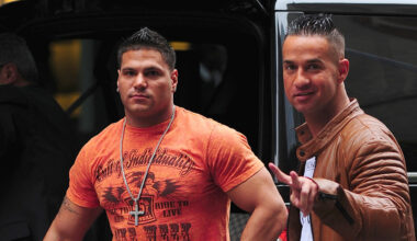 Ronnie Ortiz-Magro and Mike Sorrentino are seen in Soho on October 24, 2012 in New York City.