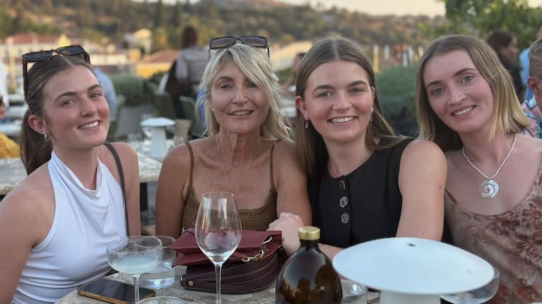Sarah Catherall with her three 20-something daughters.