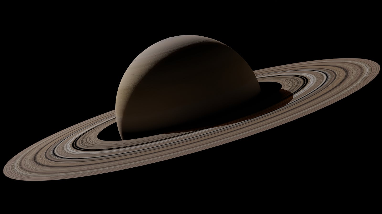 Saturn rings close up