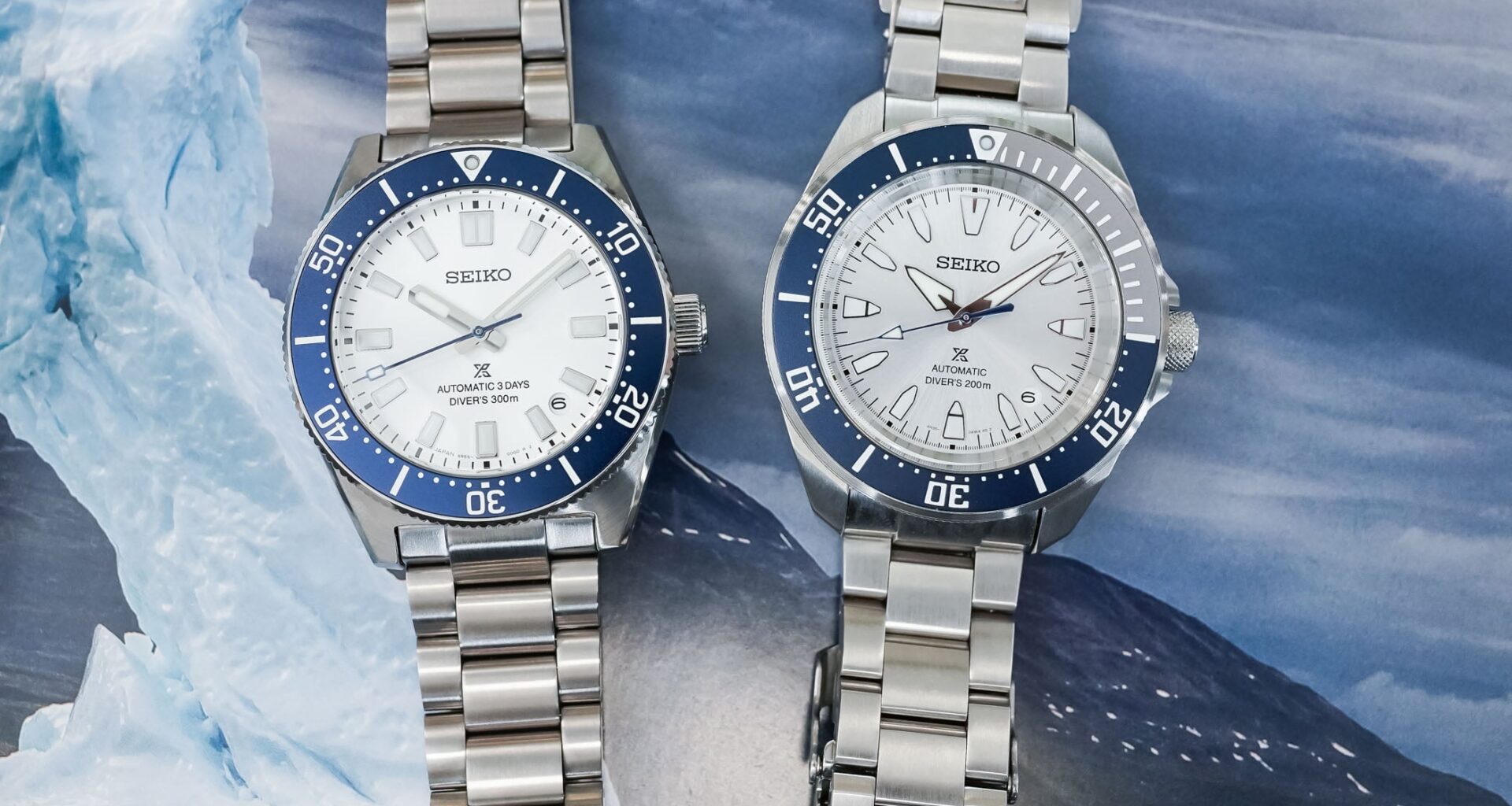 First Look: The Seiko Prospex HBC005 and HBB001, a Duo of Divers in Seiko Blue and Silver