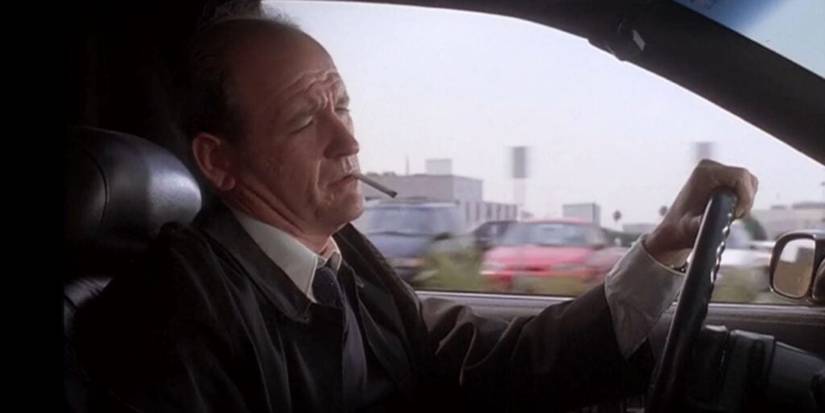 Nathaniel Fisher Sr. smoking in his car while driving in Six Feet Under