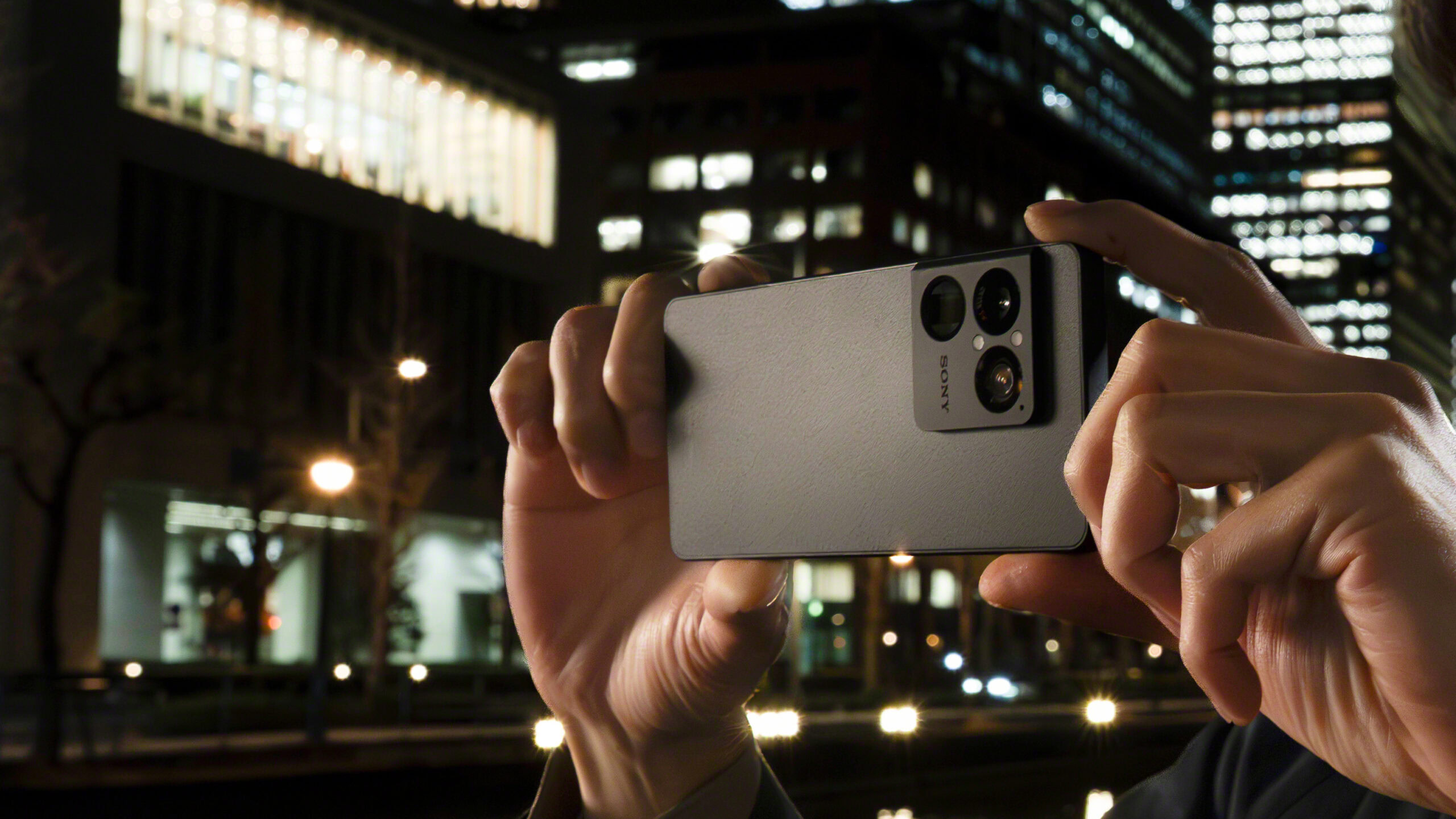 sony xperia 1 viiii official lifestyle camera in use Someone holding the Sony Xperia 1 VIIII.