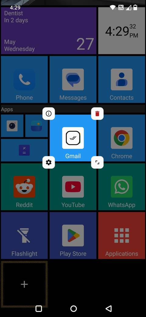 Screenshot showing how to customize the accent color in Square Home