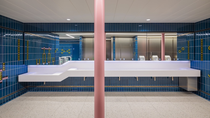 pink columns, blue tiles, and art deco motifs reshape london underground public toilets - 4