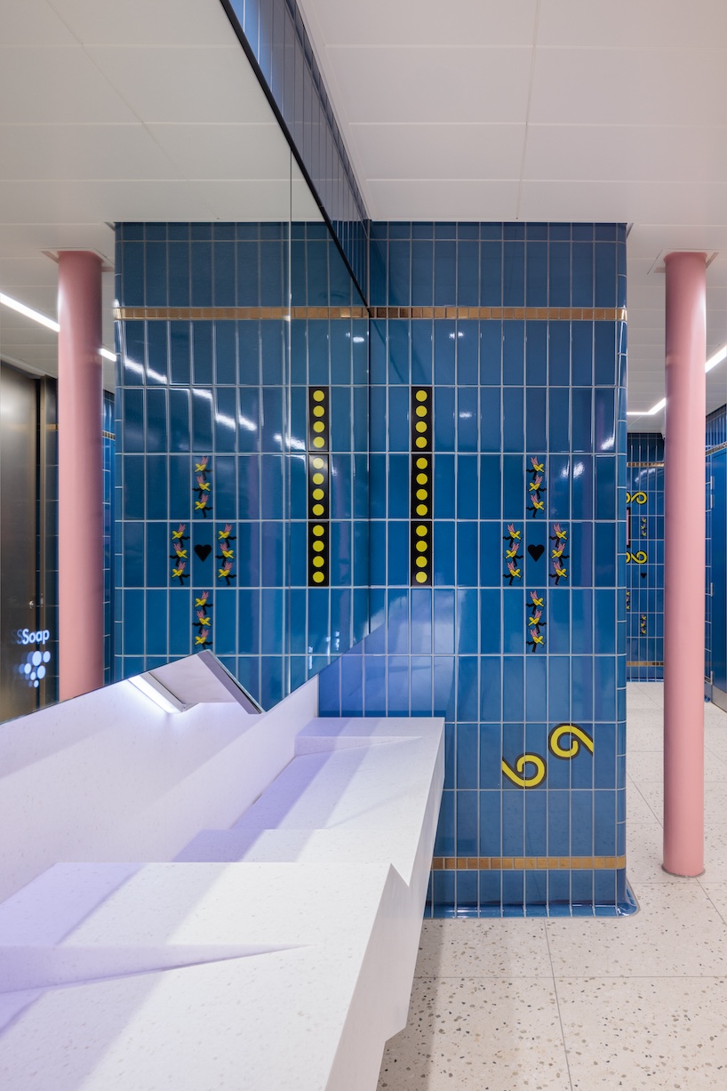 pink columns, blue tiles, and art deco motifs reshape london underground public toilets - 5