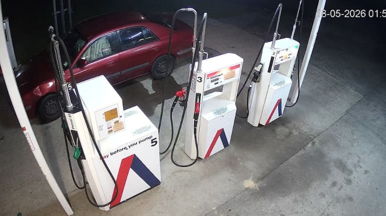 The petrol station caught the theft on CCTV.