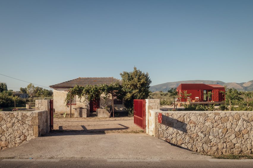Old stone house and cabin in Greece