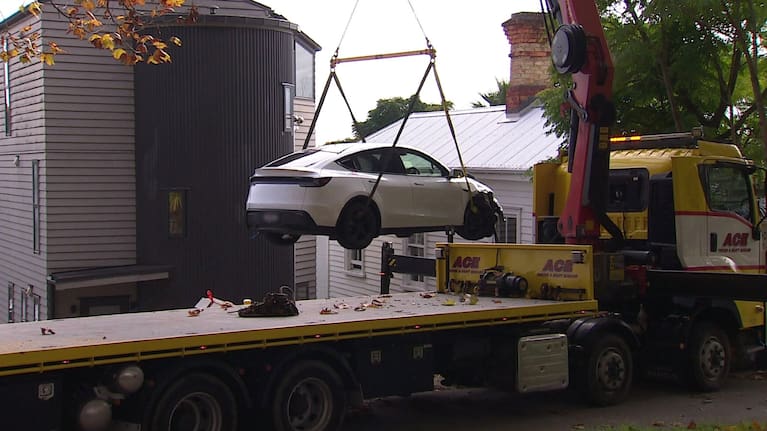 The vehicle was removed from the scene this morning