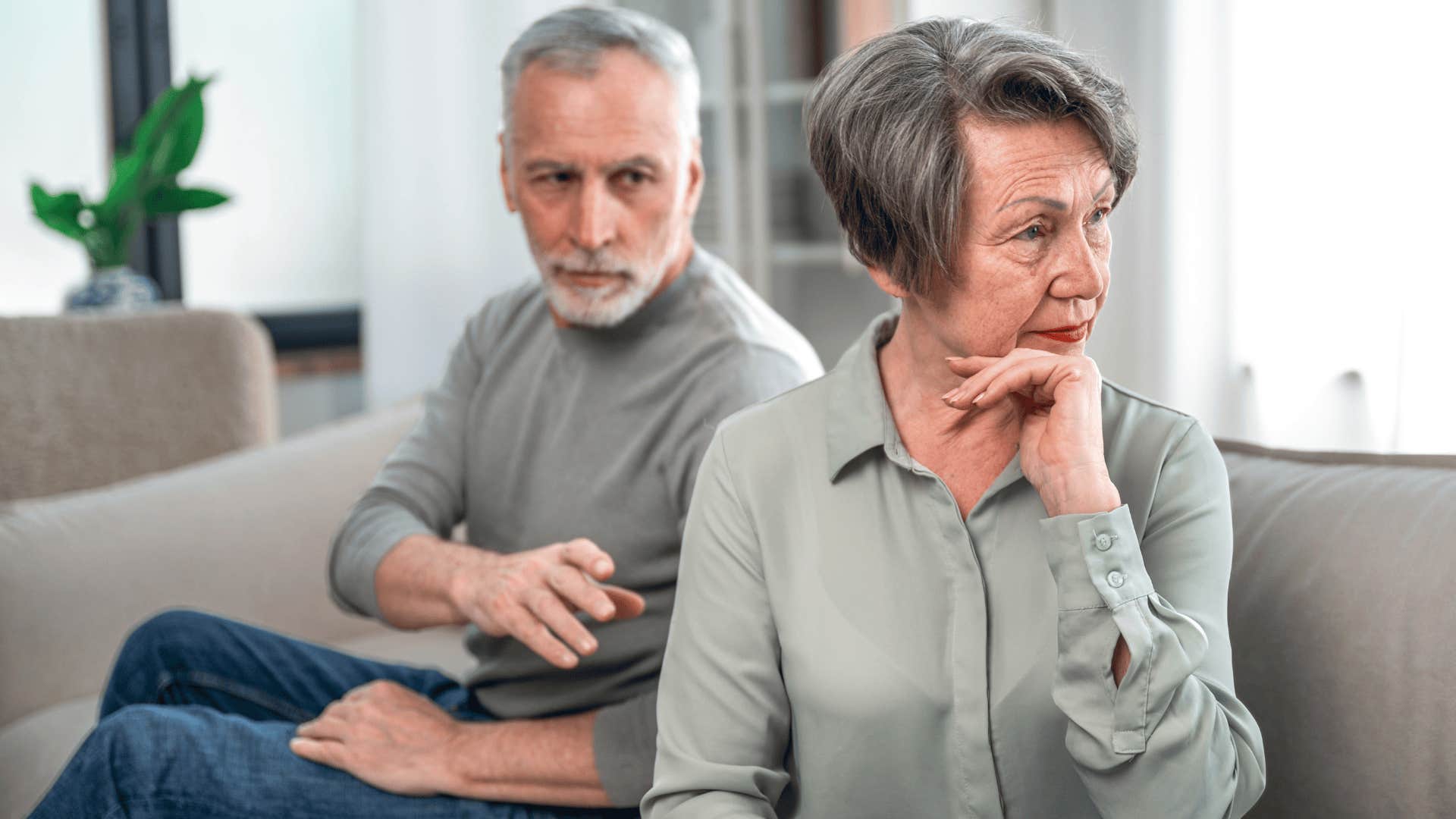 older couple unable to afford healthcare feeling upset