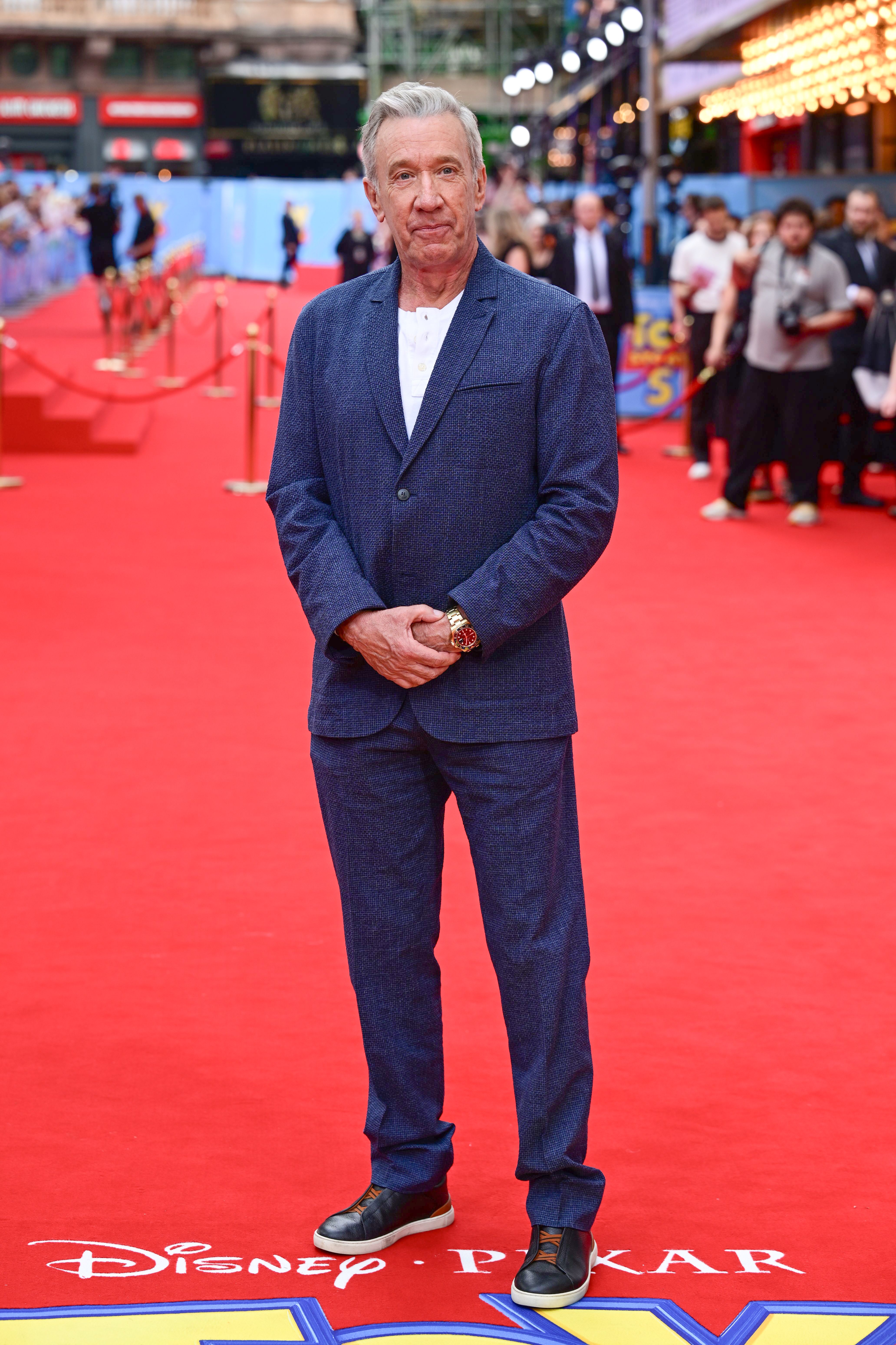 Tim Allen attends the "Toy Story 5" UK launch premiere at Odeon Luxe Leicester Square on May 28, 2026 in London, England. 