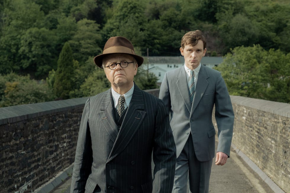 Toby Jones and Harry Lawtey in Mr Burton toby jones and harry lawtey in mr burton