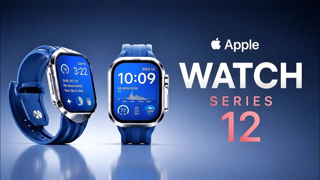 Leaked design of the upcoming Apple Watch Series 12.