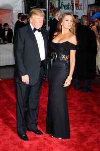 Donald Trump (L) and Melania Knauss Trump attend the Metropolitan Museum of Art's 2009 Costume Institute gala.
