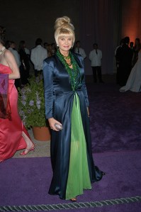 Ivana Trump attends the 'Dangerous Liaisons: Fashion and Furniture in the 18th Century' Costume Institute gala at the Metropolitan Museum.