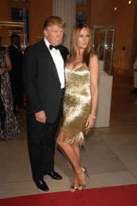 Donald Trump, left, and Melania Trump attend the Metropolitan Museum of Art's annual Costume Institute gala in New York City. Mrs. Trump wears Michael Kors with Fred Leighton jewelry.