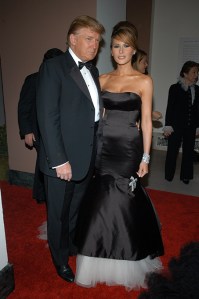 Donald Trump (L) and Melania Trump attend the Metropolitan Museum of Art's annual Costume Institute gala.