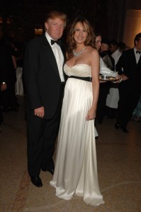 Donald Trump (L) and Melania Trump attend the Metropolitan Museum of Art's annual Costume Institute gala.