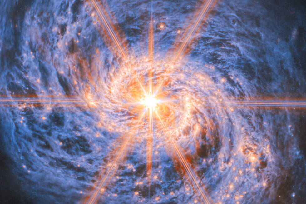 NASA's Webb telescope reveals a spiral galaxy's brilliant heart