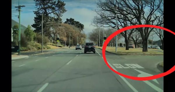 Watch: Car flips after vehicle crosses median strip in Christchurch