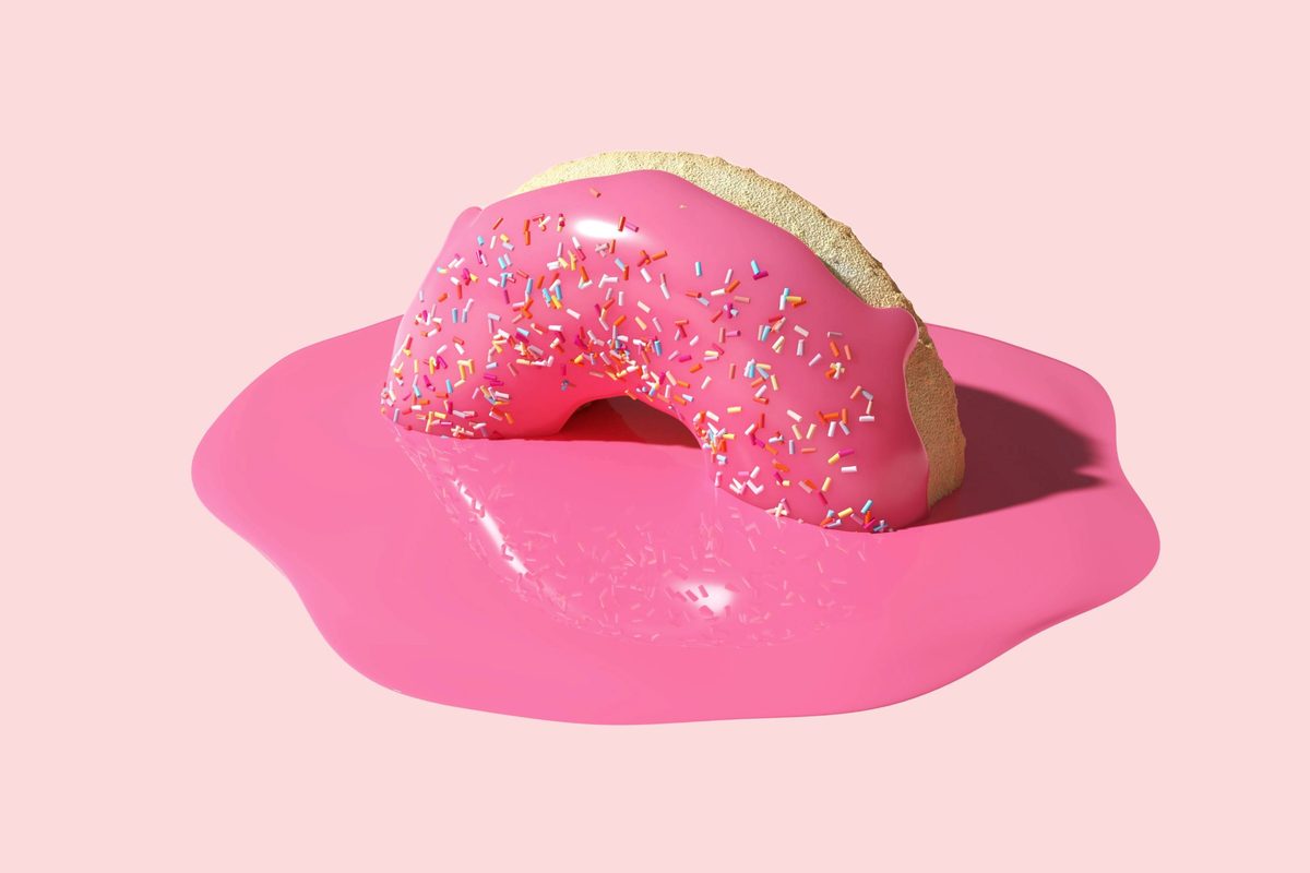 Donut melting.