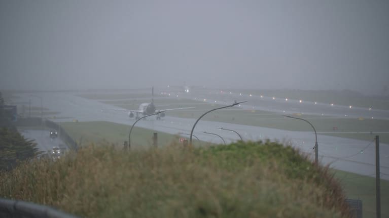 Wellington Airport pictured on a windy day (file image). 