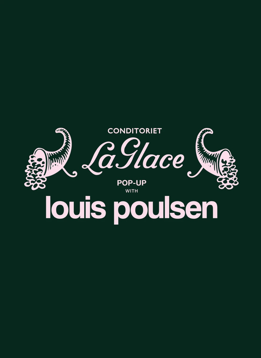 Louis Poulsen x La Glace pop-up cafe poster.