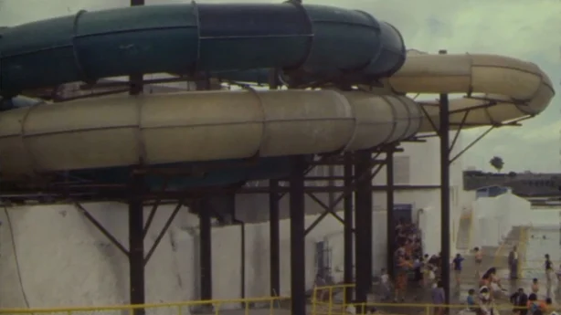 A large outdoor water slide