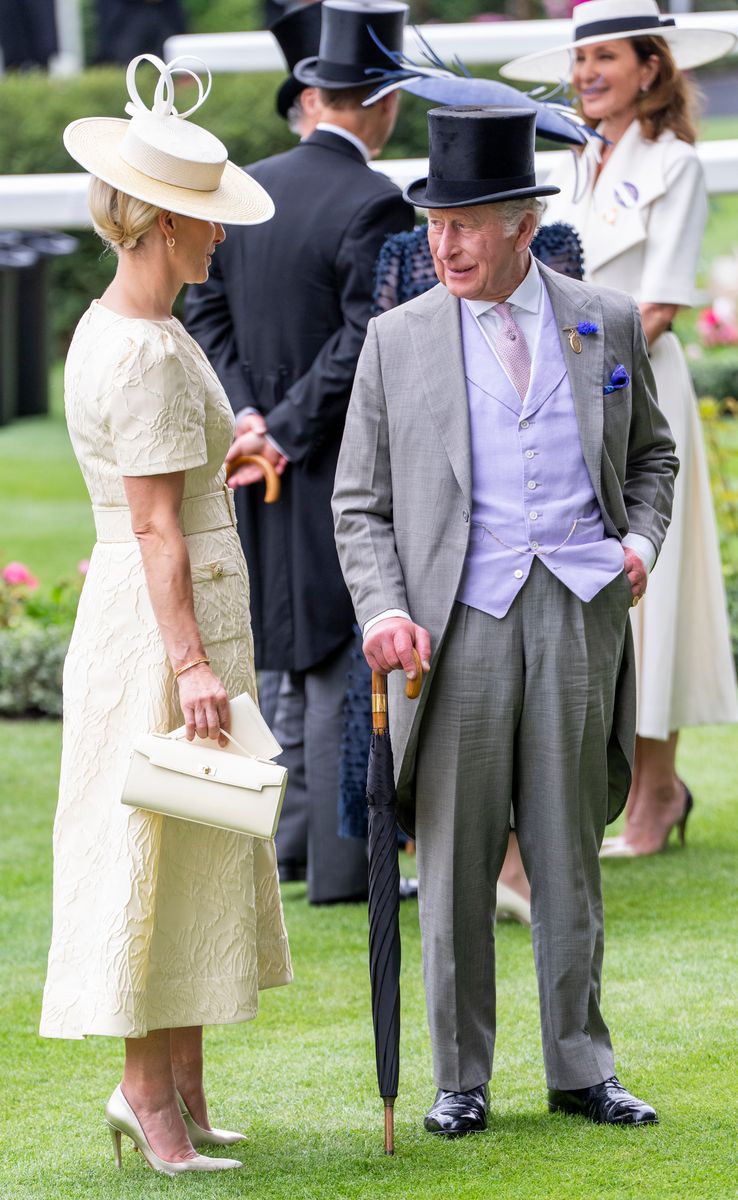 King Charles III and Zara Tindall on day three of Royal Ascot 2026
