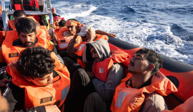 Migrants from South Asia and Africa are picked up in the Mediterranean en route to Europe.