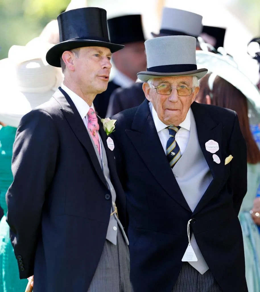 Prince Edward standing with Christopher Rhys-Jones