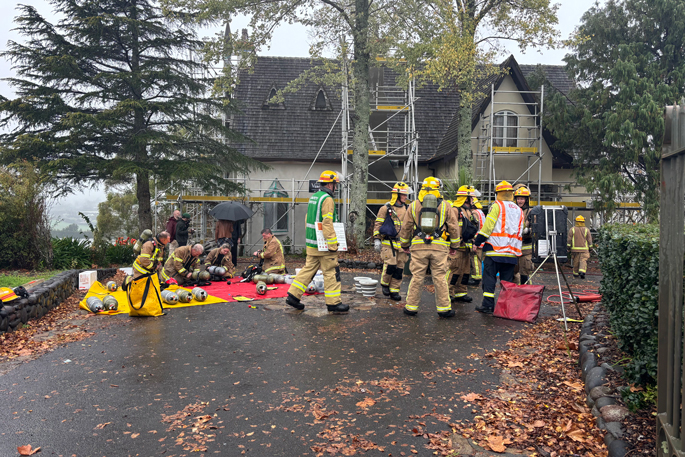 SunLive - Crews respond to fire at French Country House