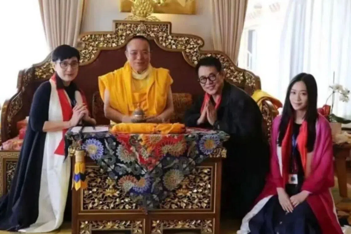Former screen star Nina Li Chi (left) recently embarked on a spiritual retreat in Nepal with her husband Jet Li and their younger daughter Jada.