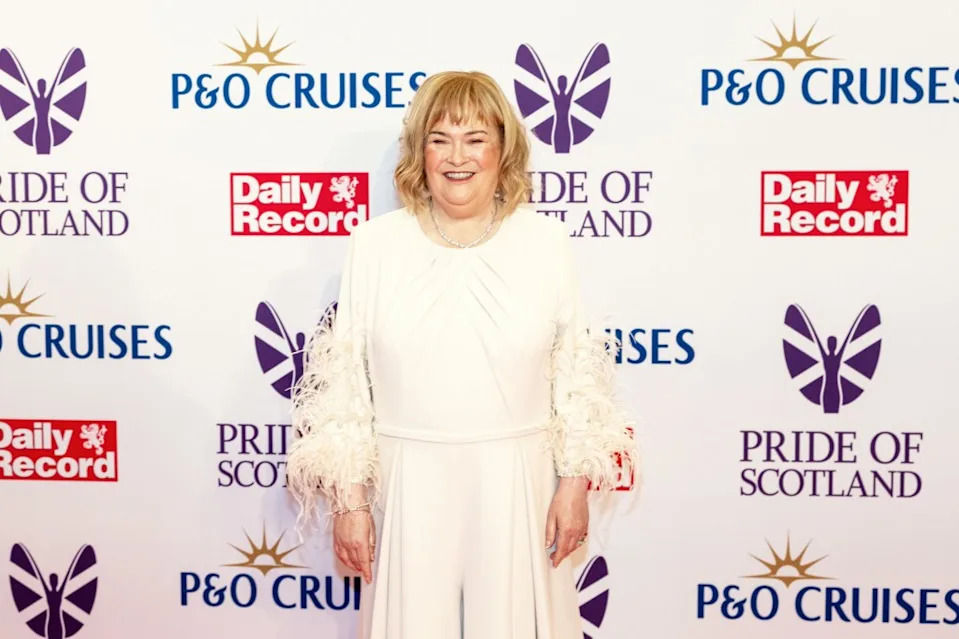 Susan Boyle attends the 'Pride of Scotland Awards' at DoubleTree by Hilton Glasgow Central on June 23, 2025 in Glasgow, Scotland. (Photo by Roberto Ricciuti/WireImage)