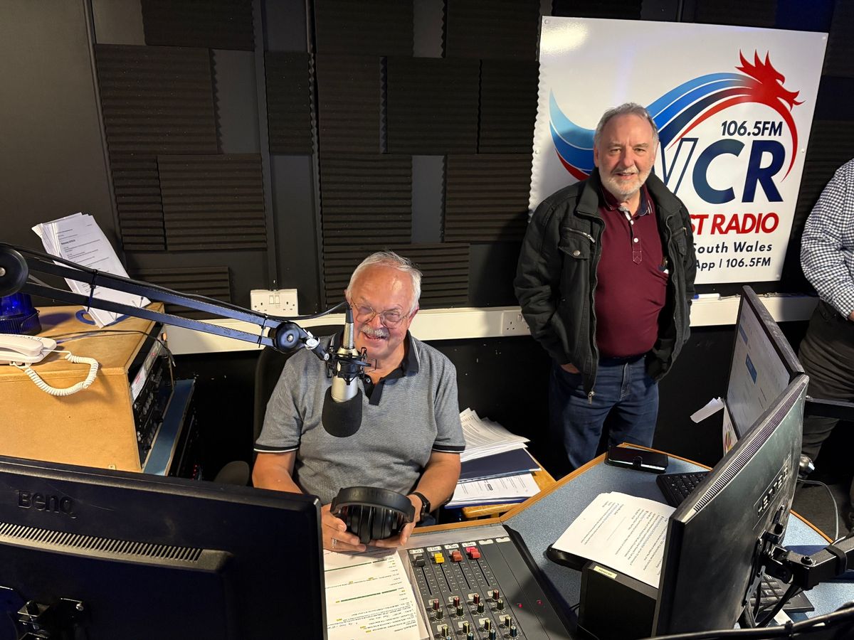 Two men in a radio studio