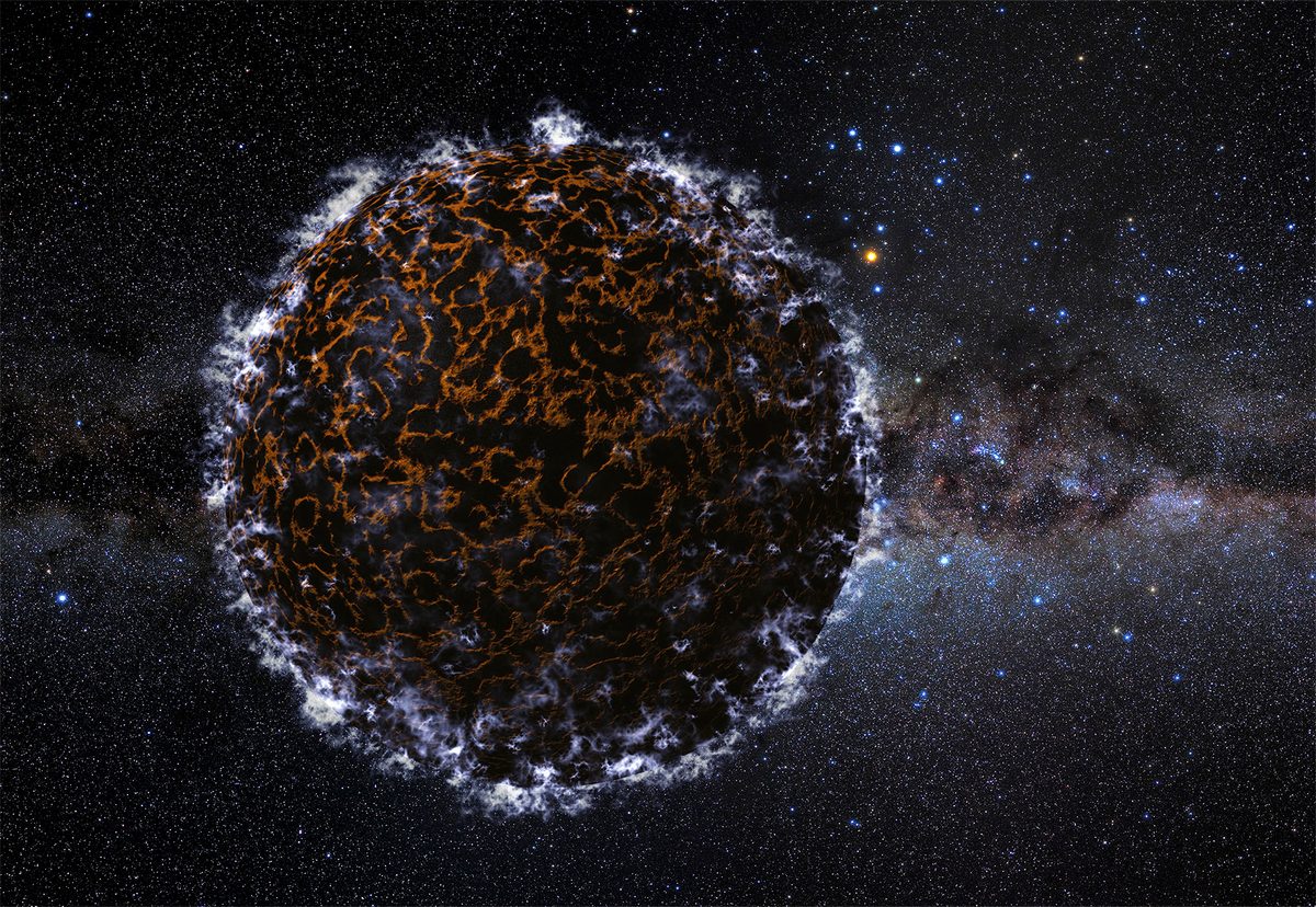 Illustration of a dark star