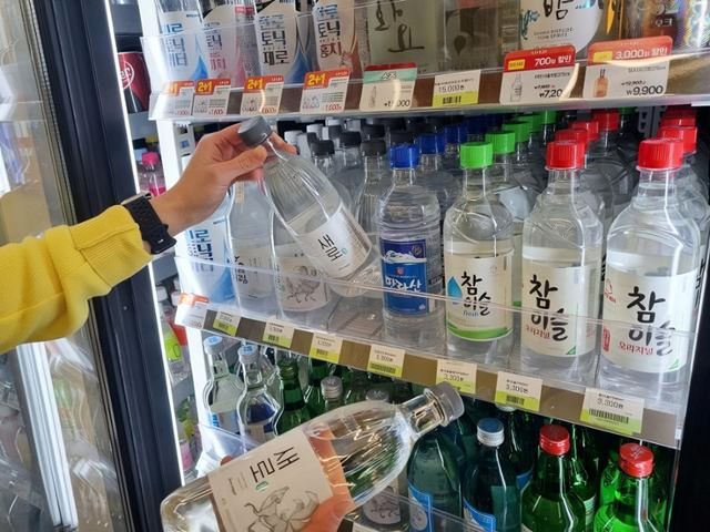 Soju is displayed at a convenience store / Courtesy of BFG Retail