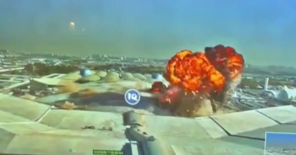 Video shows drone strike on Kuwait airport