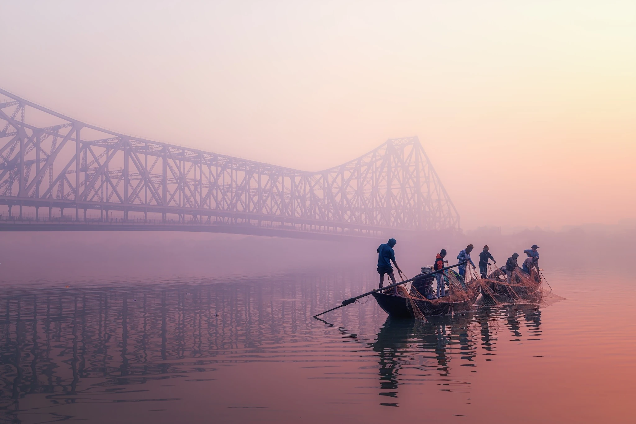 Early morning catch, Hooghly River