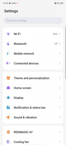 Settings menu Settings menu - nubia Redmagic 11 Pro review - RedMagic 11s Pro review