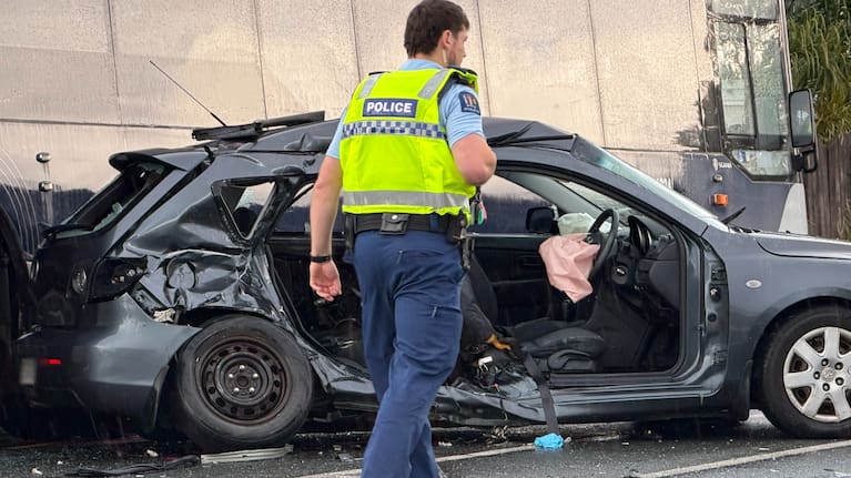 Police said it received reports of the crash at around 11.35am Saturday. 