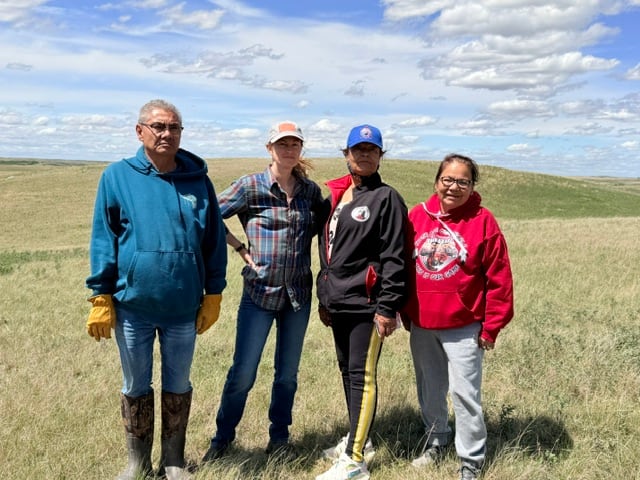 A group of people involved in the treaty land sharing network.