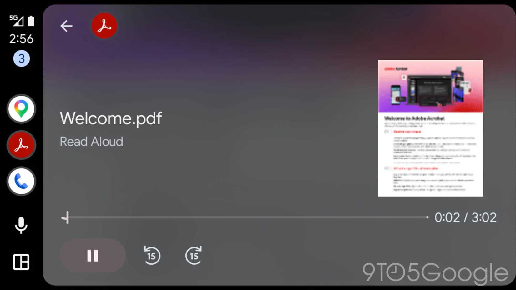Adobe Acrobat's Read Aloud feature working.