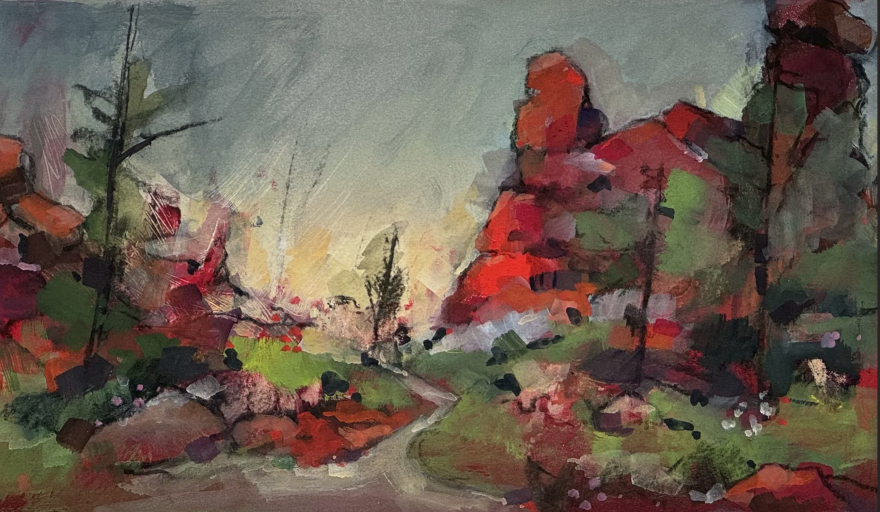 Bets Cole, Red Rock Splendor
Gouache
15.5 x 19.5 inches (framed)