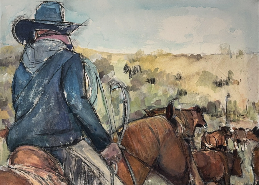 Bets Cole Diamond Cowboy
Acrylic
22 x 27 inches (framed)
