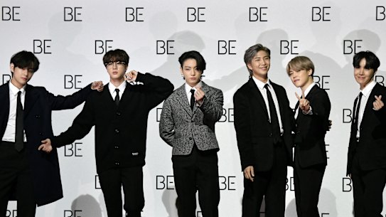 South Korean K-pop boy band BTS.