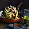 Neil Perry's whole roasted cauliflower with lemon and mustard.