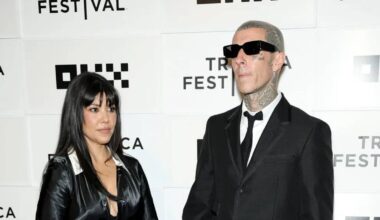 Kourtney Kardashian and Travis Barker make rare red carpet appearance together