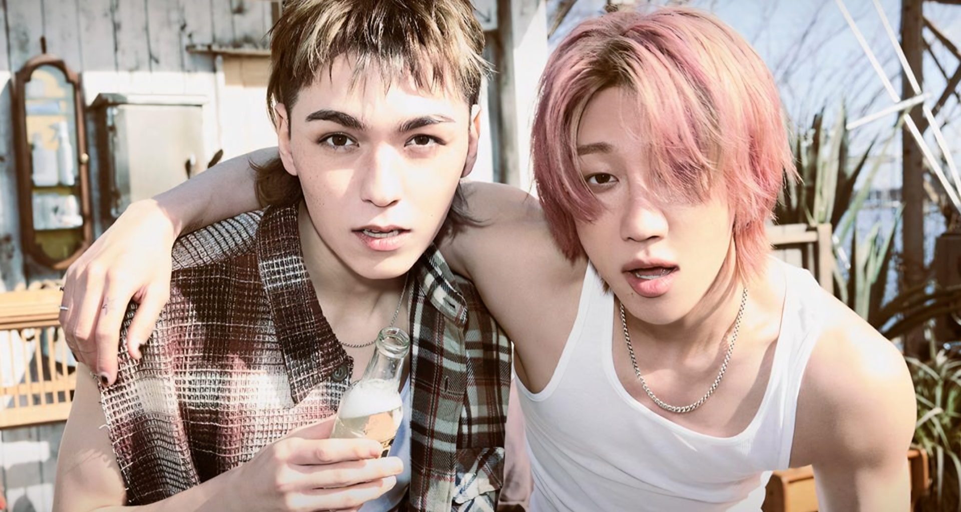 Seventeen members Vernon, left, and The8 / Captured from  Seventeen