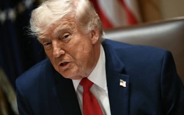 US President Donald Trump speaks during a cabinet meeting in the Cabinet Room of the White House in Washington, DC, on May 27, 2026. (Photo by Kent NISHIMURA / AFP)