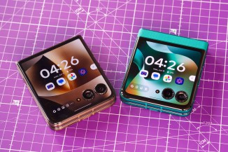 Motorola Razr 70 Ultra on the left, next to the Razr 70